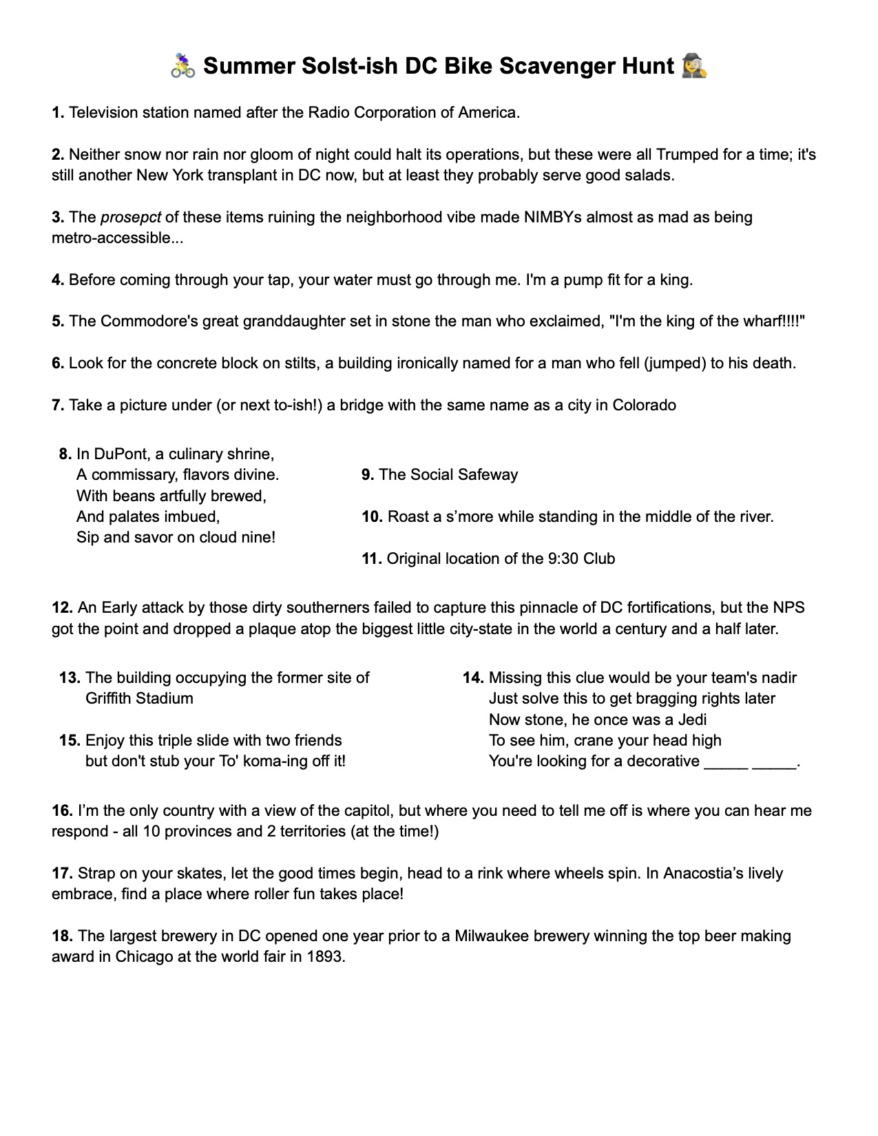 2023 clue sheet